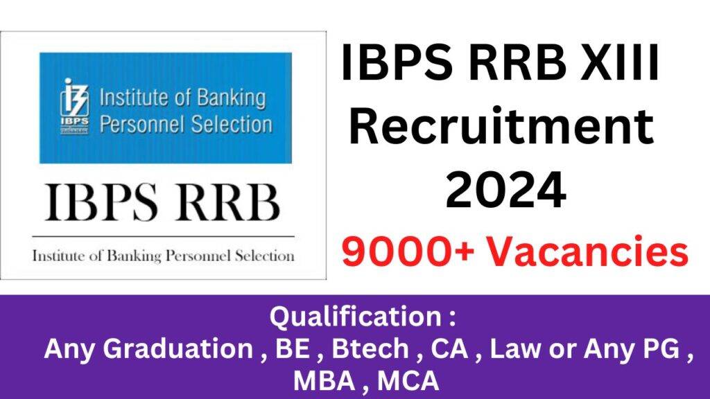 IBPS RRB XIII Recruitment 2024 IBPS PO Office Assistant Recruitment