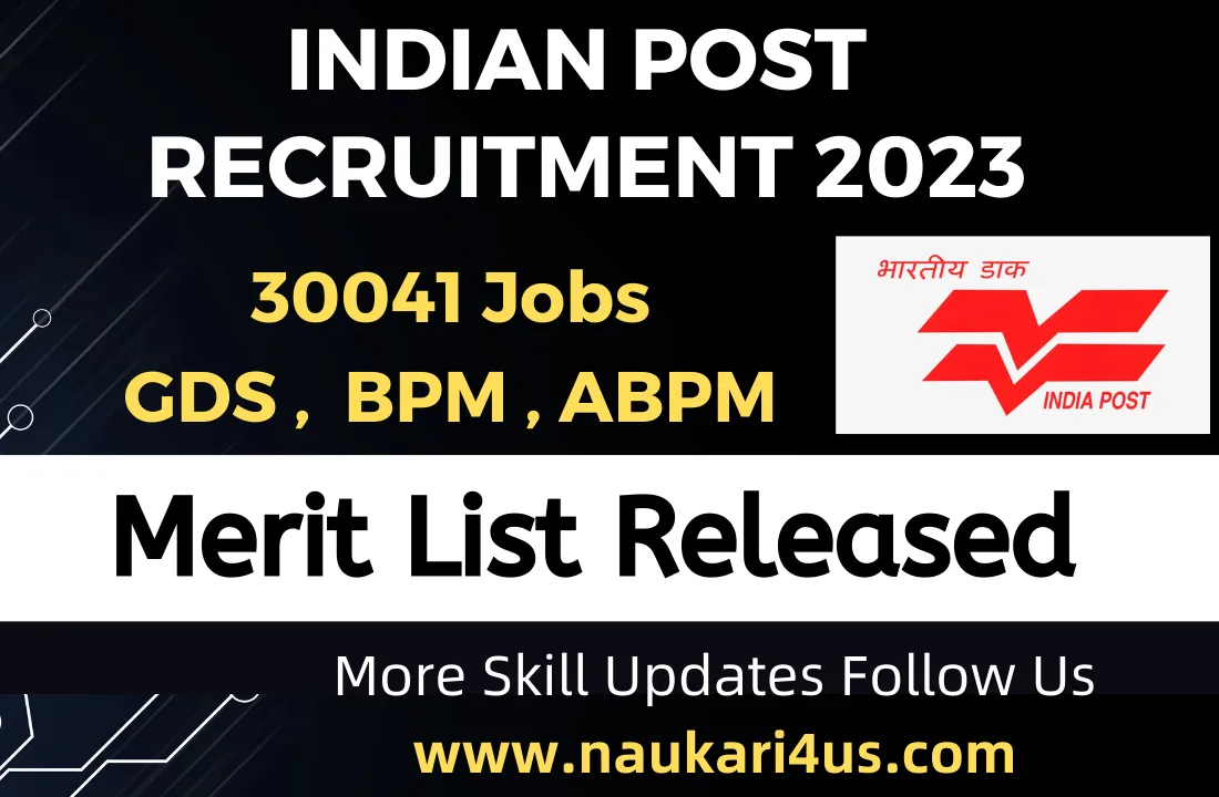 Indian Postal Recruitment 2023 Merit List