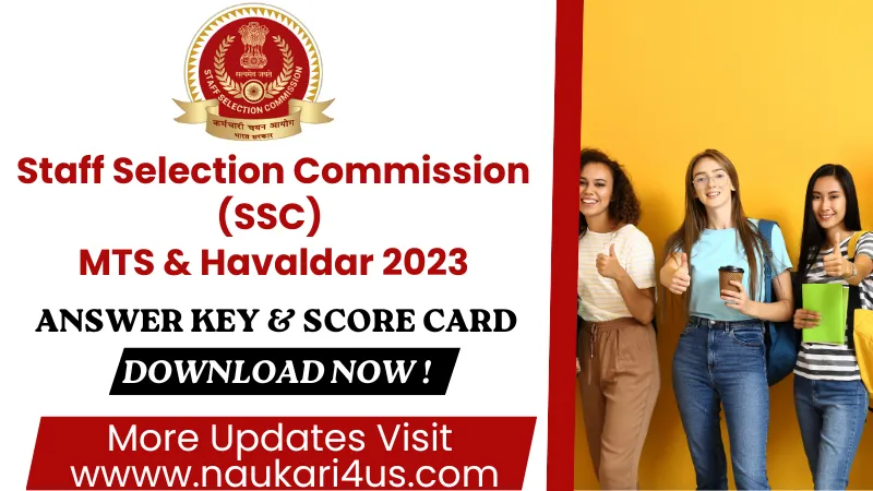 SSC MTS & Havaldar 2023  Answer Key & Score Card  Download Now