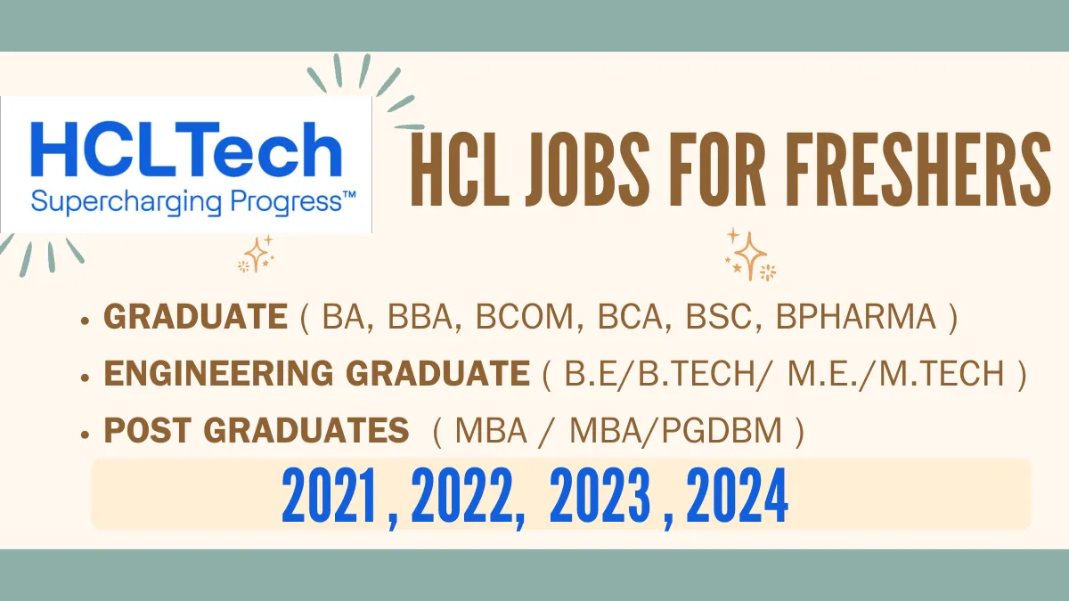 HCL Careers HCL Jobs for Freshers