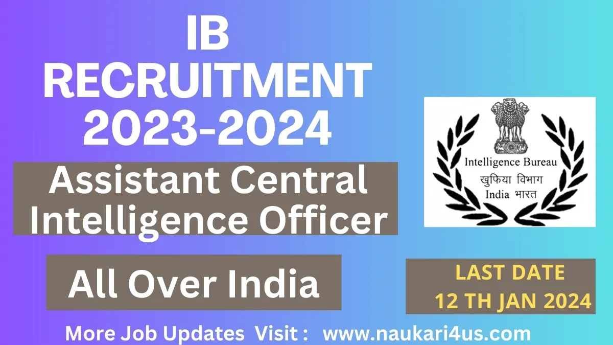 intelligence bureau ACIO Recruitment 2023-2024