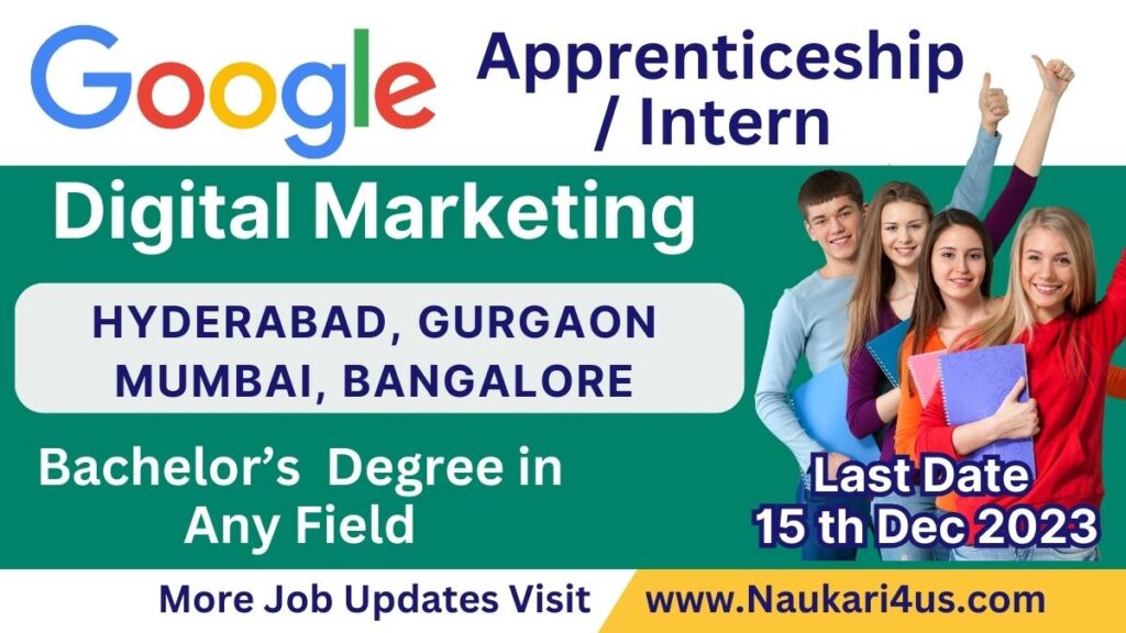 Google Digital Marketing Apprenticeship 2024 Bachelor Degree