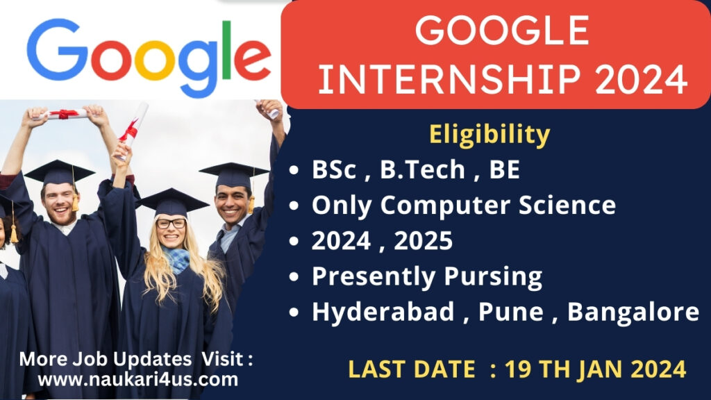 Google Internship 2024 As A Software Student Training In Engineering