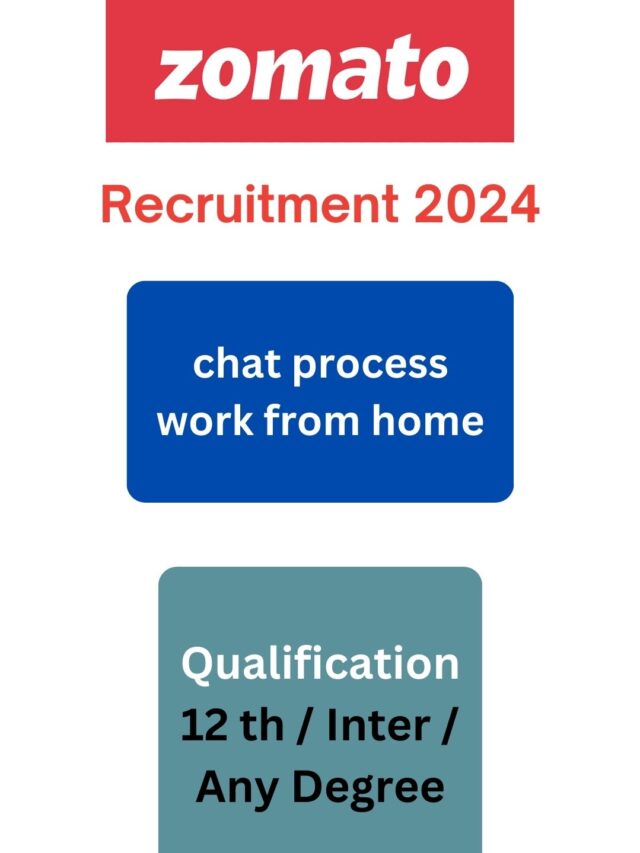 ZOMATO CHAR PROCESS WORK FROM HOME JOBS 2024