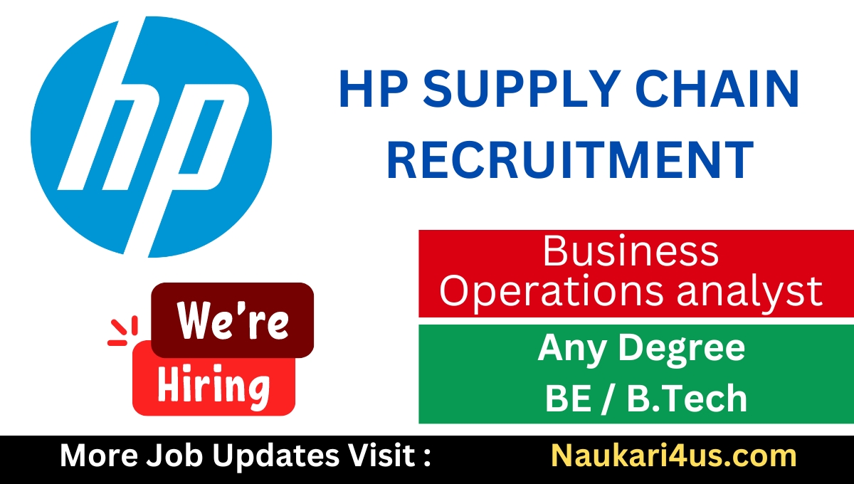 HP Supply Chain Recruitment 2024