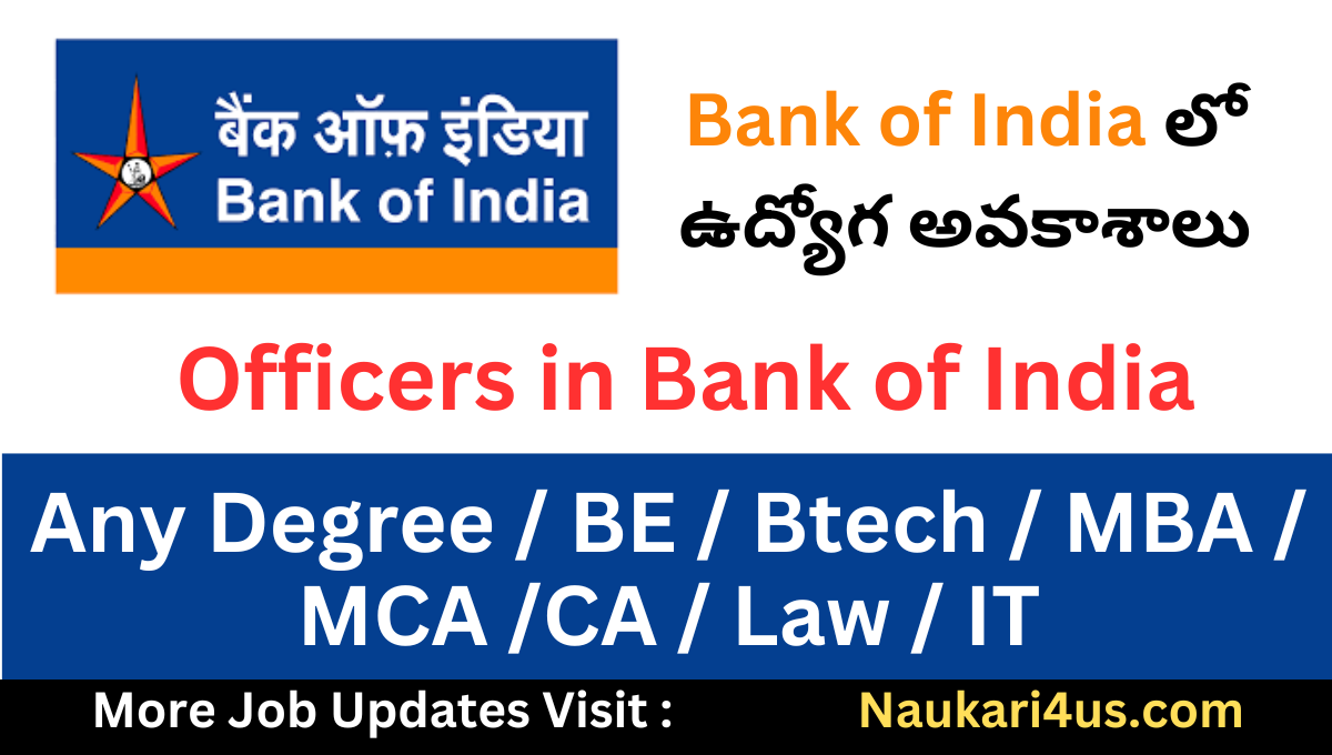 Bank of India Recruitment Notification 2024