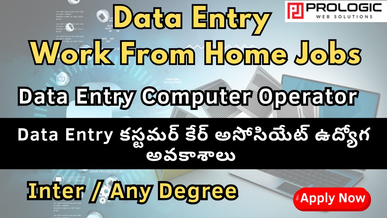 Work From Home Data Entry Jobs in Hyderabad 2024