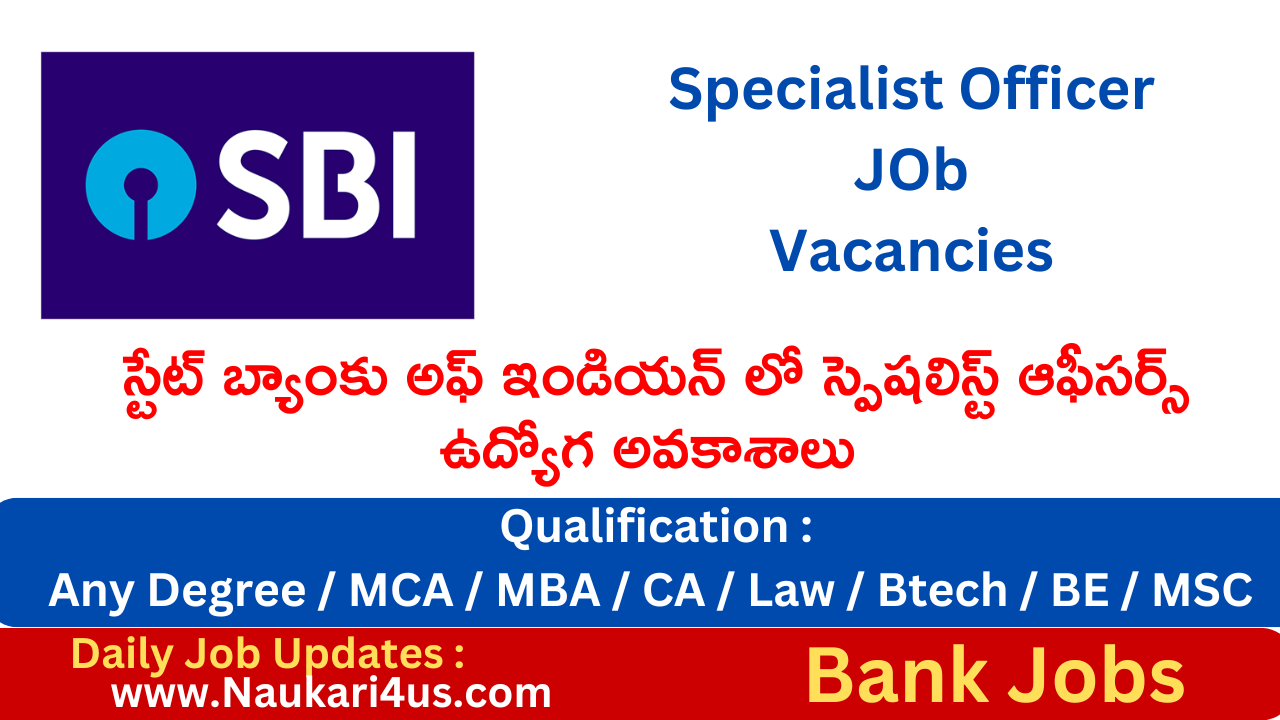 SBI Specialist Cadre Officers Recruitment 2024 July