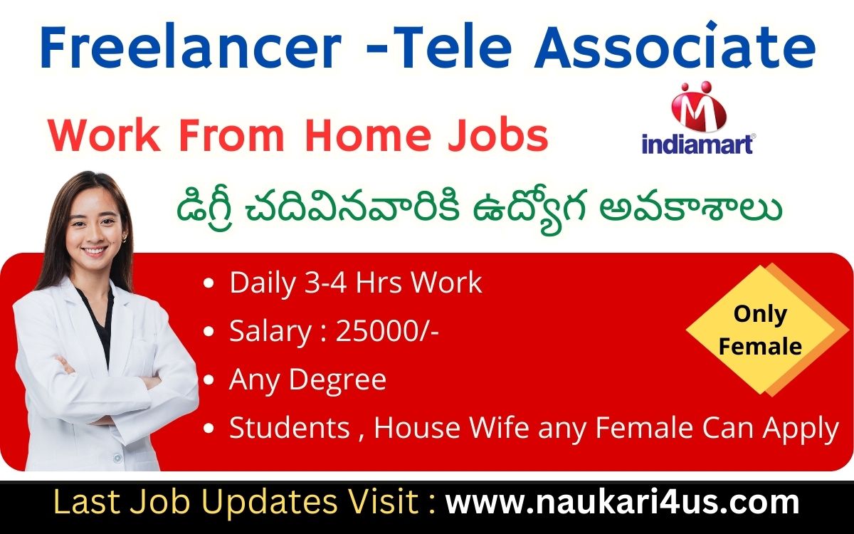 Freelancer – Tele Associate Work From Home Jobs 2024