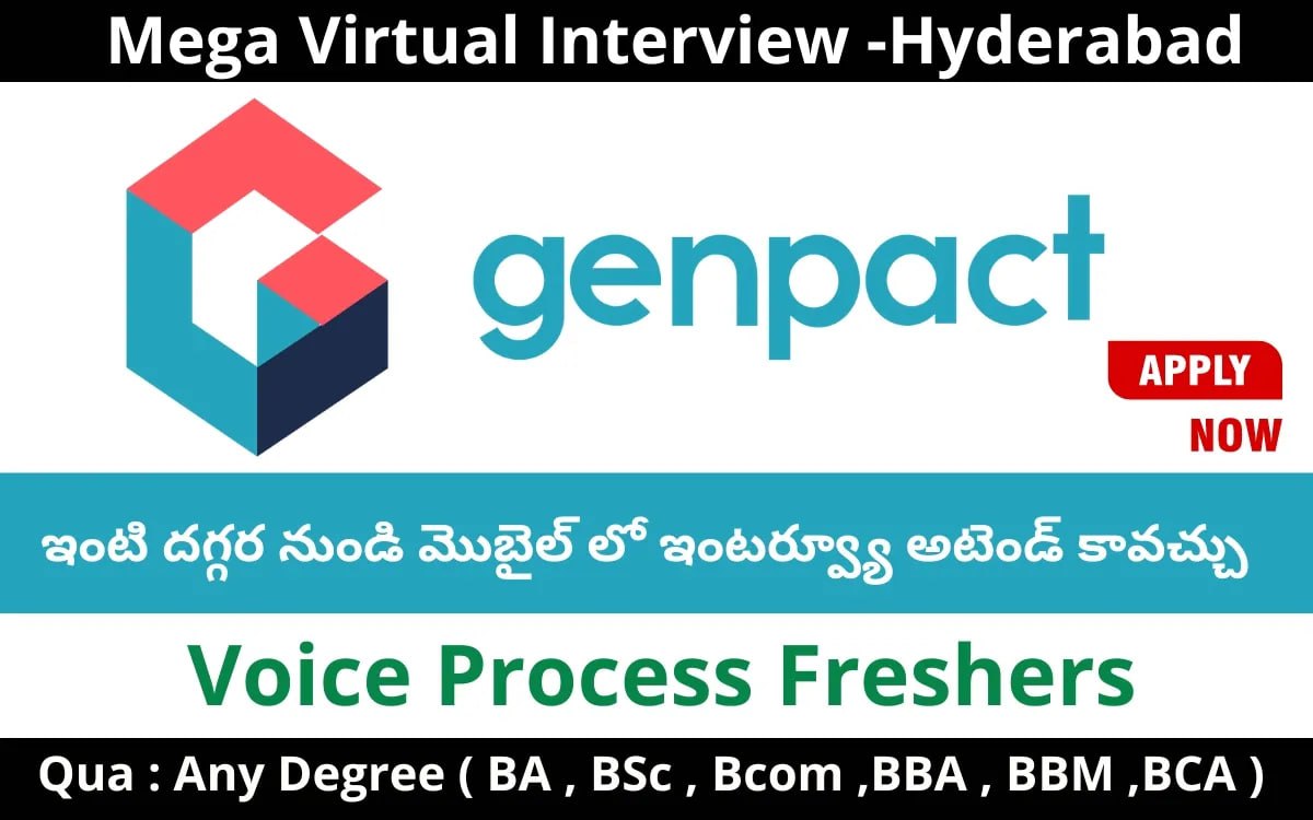 Genpact Mega Virtual Interview – 9th September 2024