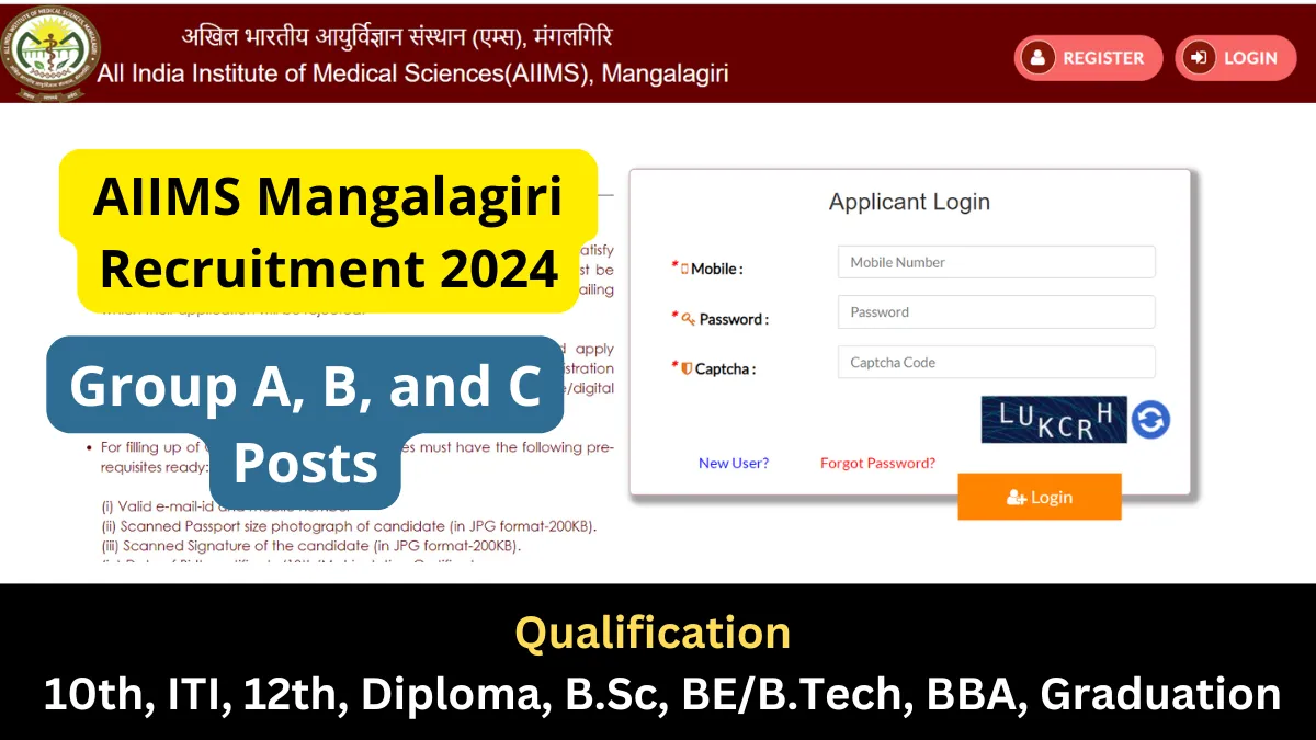 AIIMS Mangalagiri Recruitment 2024