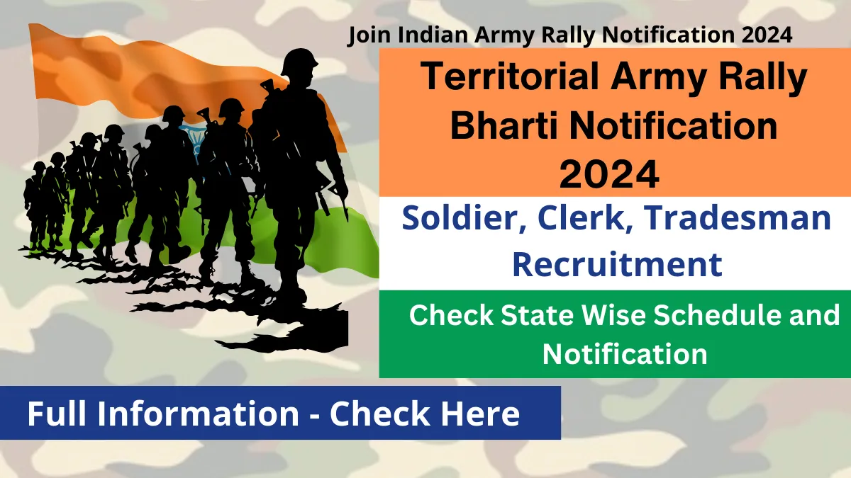 Indian Army Rally Notification 2024