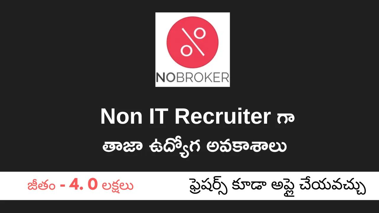 Non IT Recruiter Job Opening for Freshers