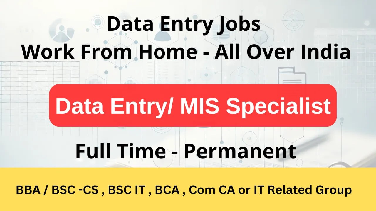 Data Entry Jobs Work from Home