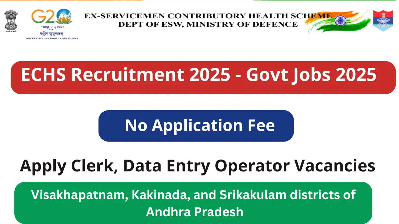 ECHS Recruitment 2025 :  Govt Jobs 2025