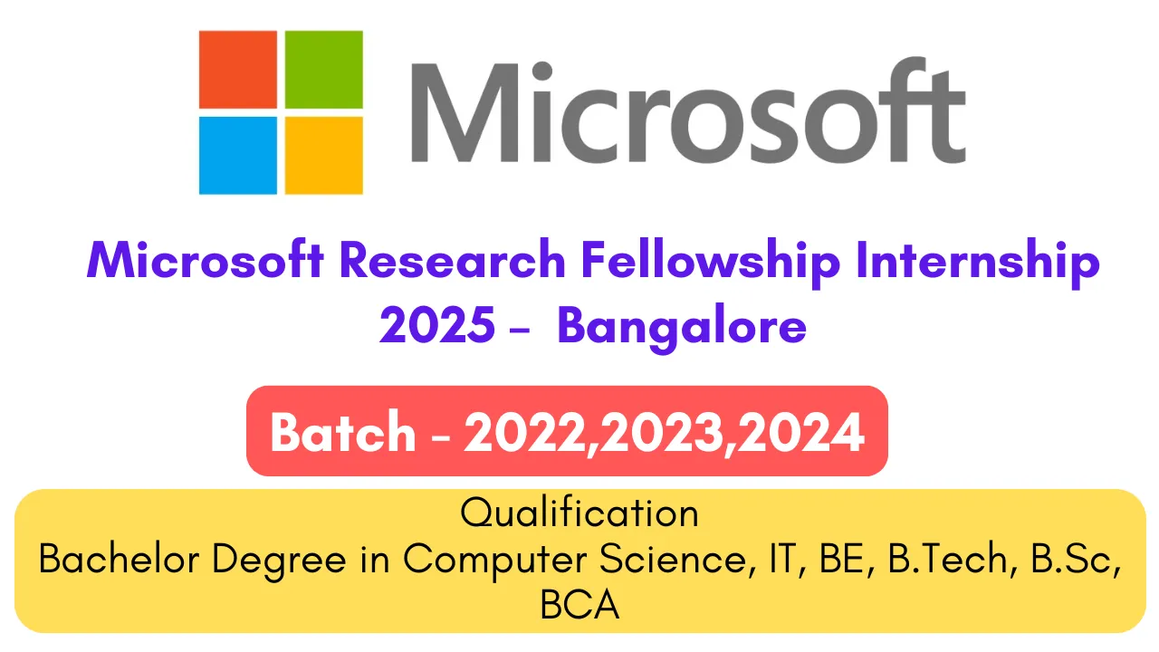 Microsoft Research Fellowship Internship 2025