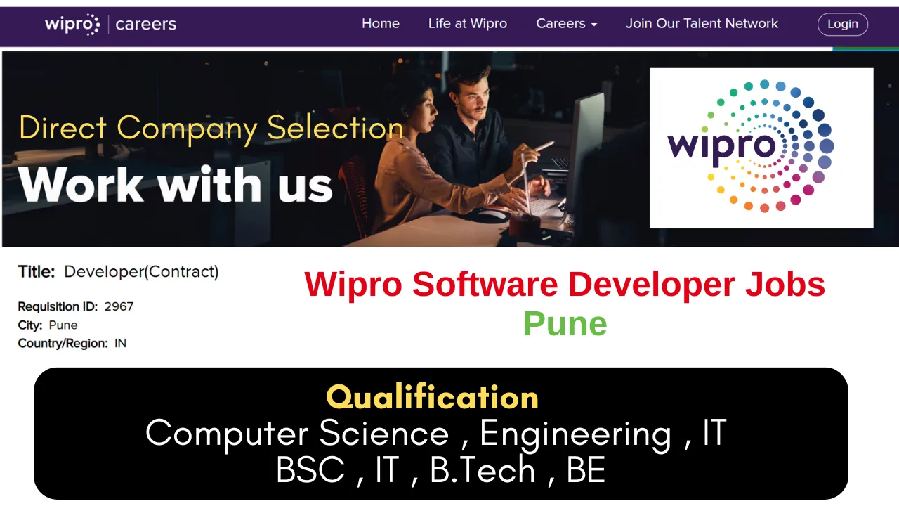 Wipro Software Developer Jobs in Pune