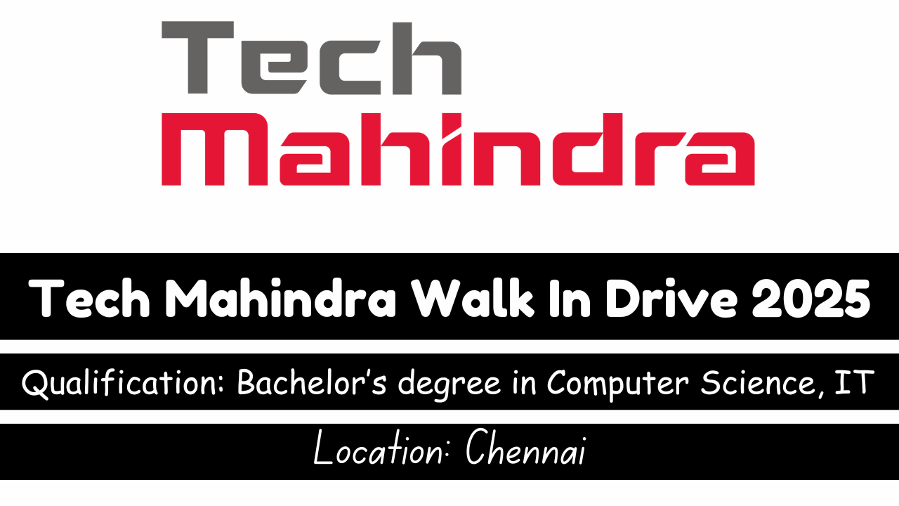 Tech Mahindra Walk In Drive 2025